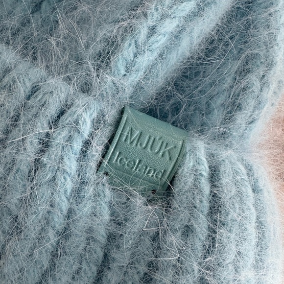 MJÚK Iceland Angora Beanie & Mittens Set – Ice Blue Limited Edition
